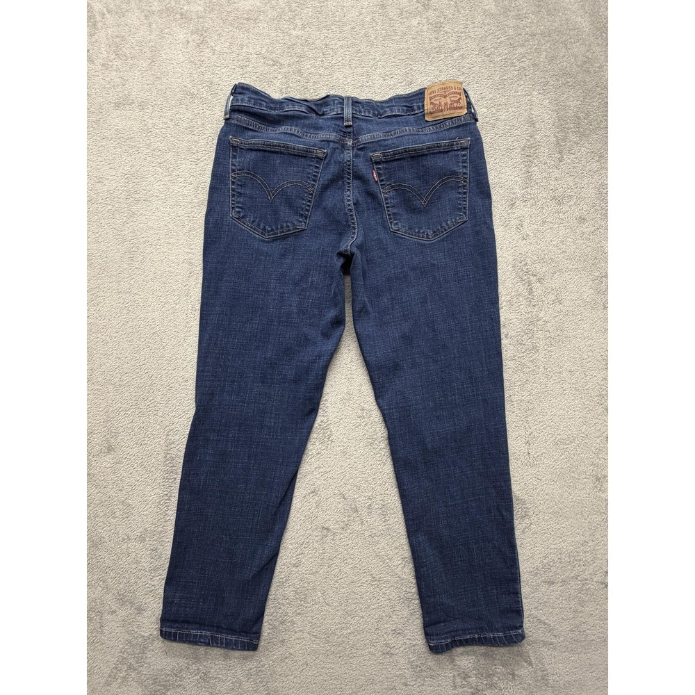Levi's Jeans Womens Measured 33x26 Blue Boyfriend Stretch Denim Zip Fly Ankle - Picture 2 of 8